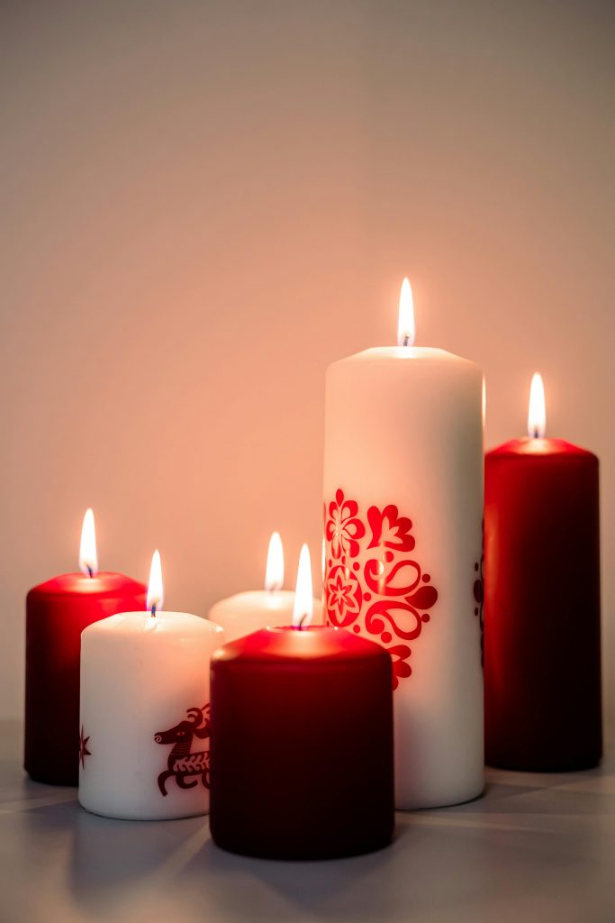 Red and White Candles